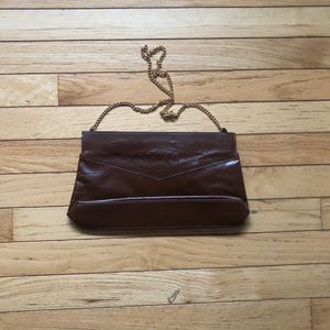 Vintage Faux Leather Brown Purse